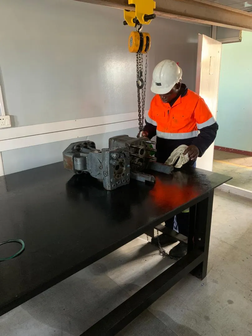 Engineer Dzingira inspecting system