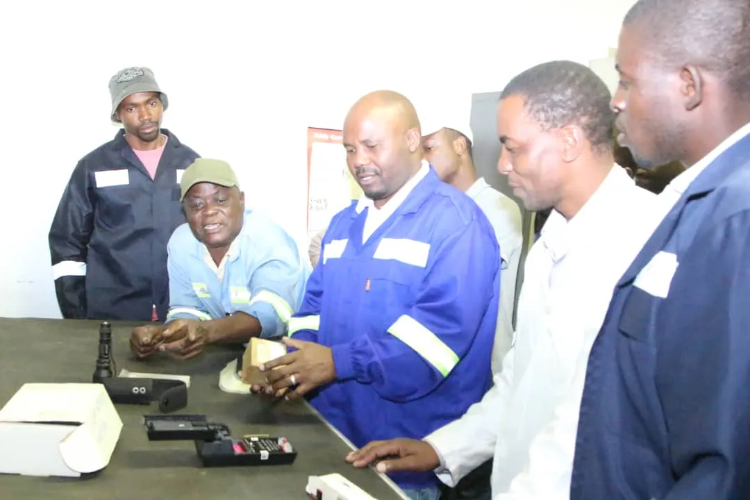 NDT technician inspecting pressure vessel