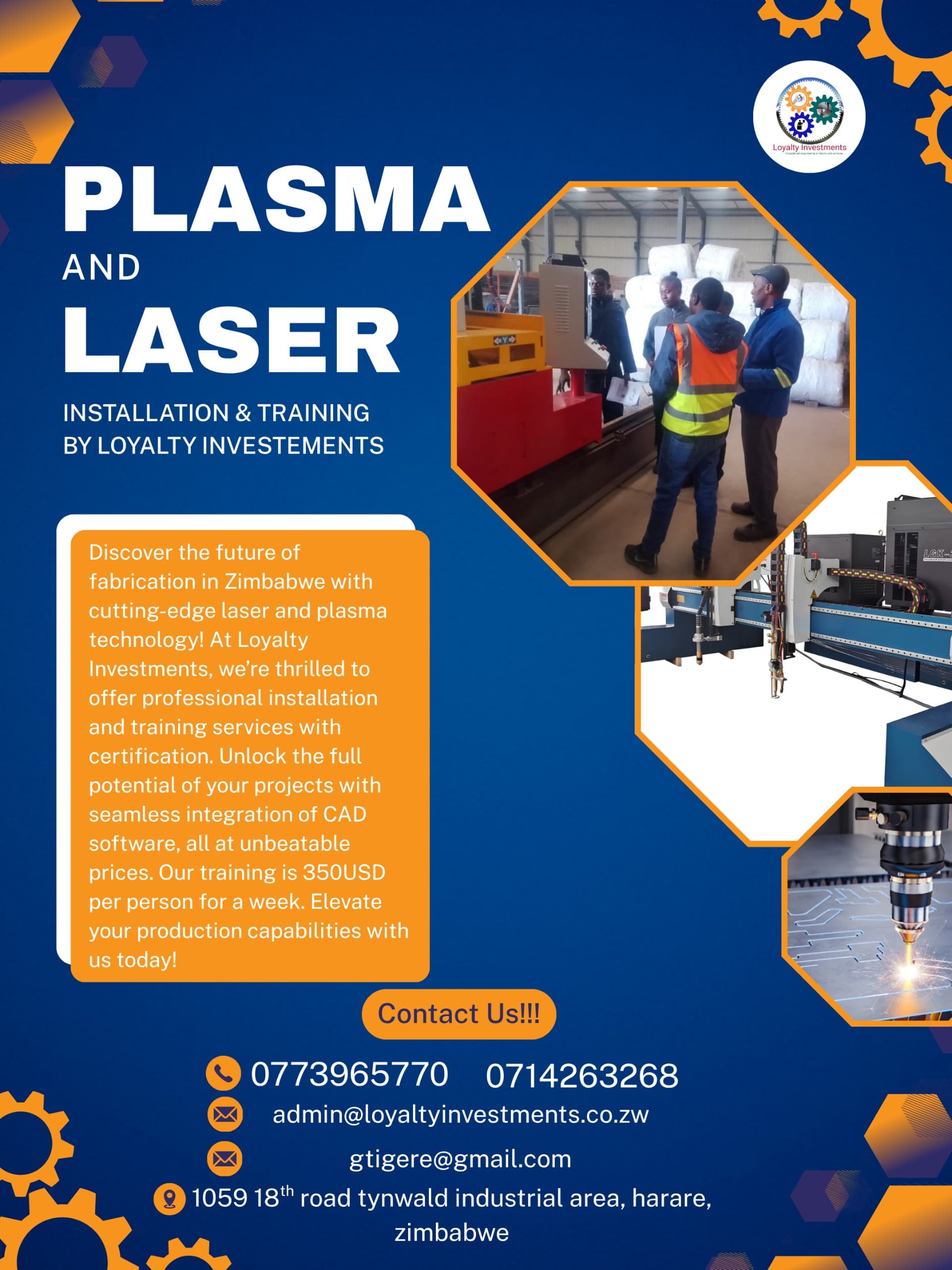 Plasma and Laser Installation & Training — Loyalty Investments